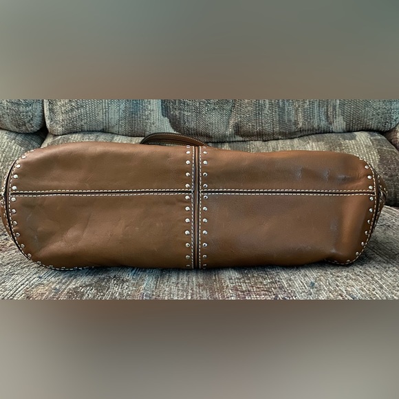 Michael Kors Extra-Large Studded Leather Weekender Bag. - Picture 10 of 16